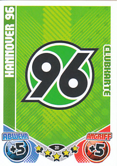 Club Badge Hannover 96 2011/12 Topps MA Bundesliga #391